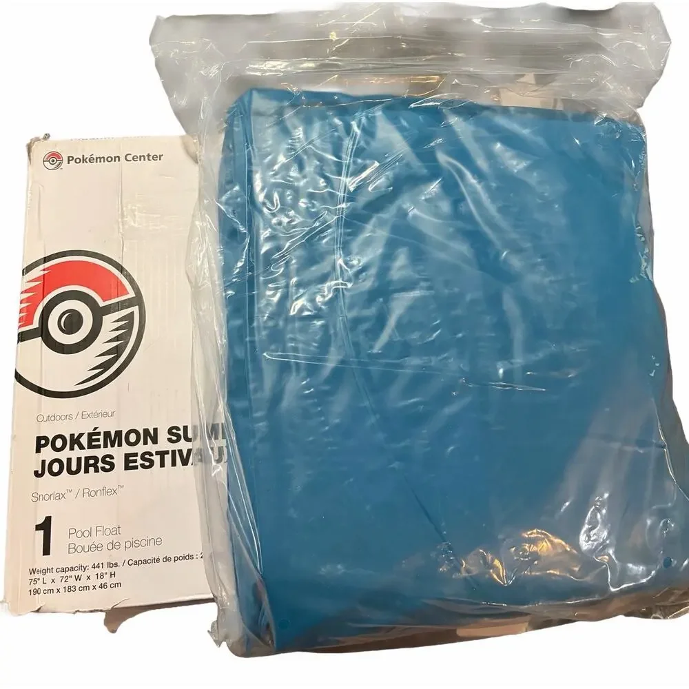Pokemon Center Snorlax Summer Days Pool Float Inflatable Lounge NEW Sealed
